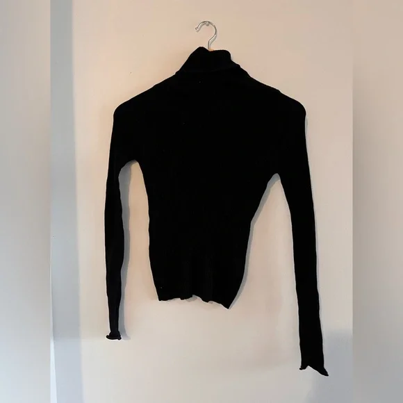 ACNE STUDIO Fitted Turtleneck Brick Ribbed Wool Sweater - Large - Picture 3 of 9
